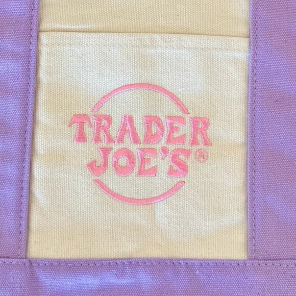 Trader Joe's Peach Insulated Coolers Large Small + Lavender Mini Tote Bag NWT - Picture 12 of 14